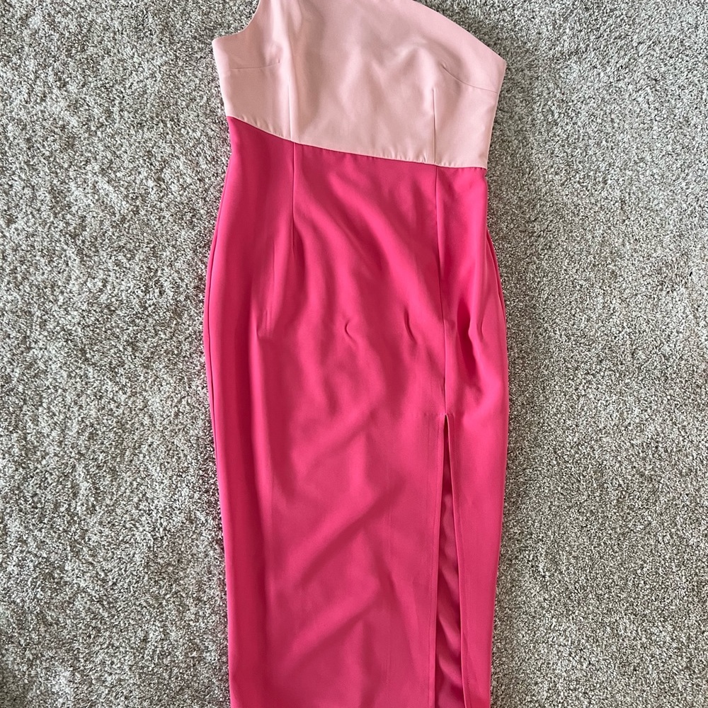 Pink Lilly Color Block Dress - Picture 2 of 8